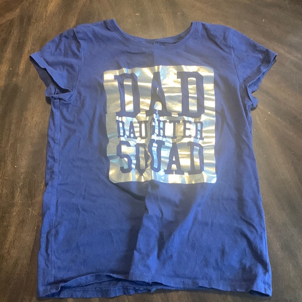 Children Place Girls T shirt Large (Dad‎ Daughter Squard)